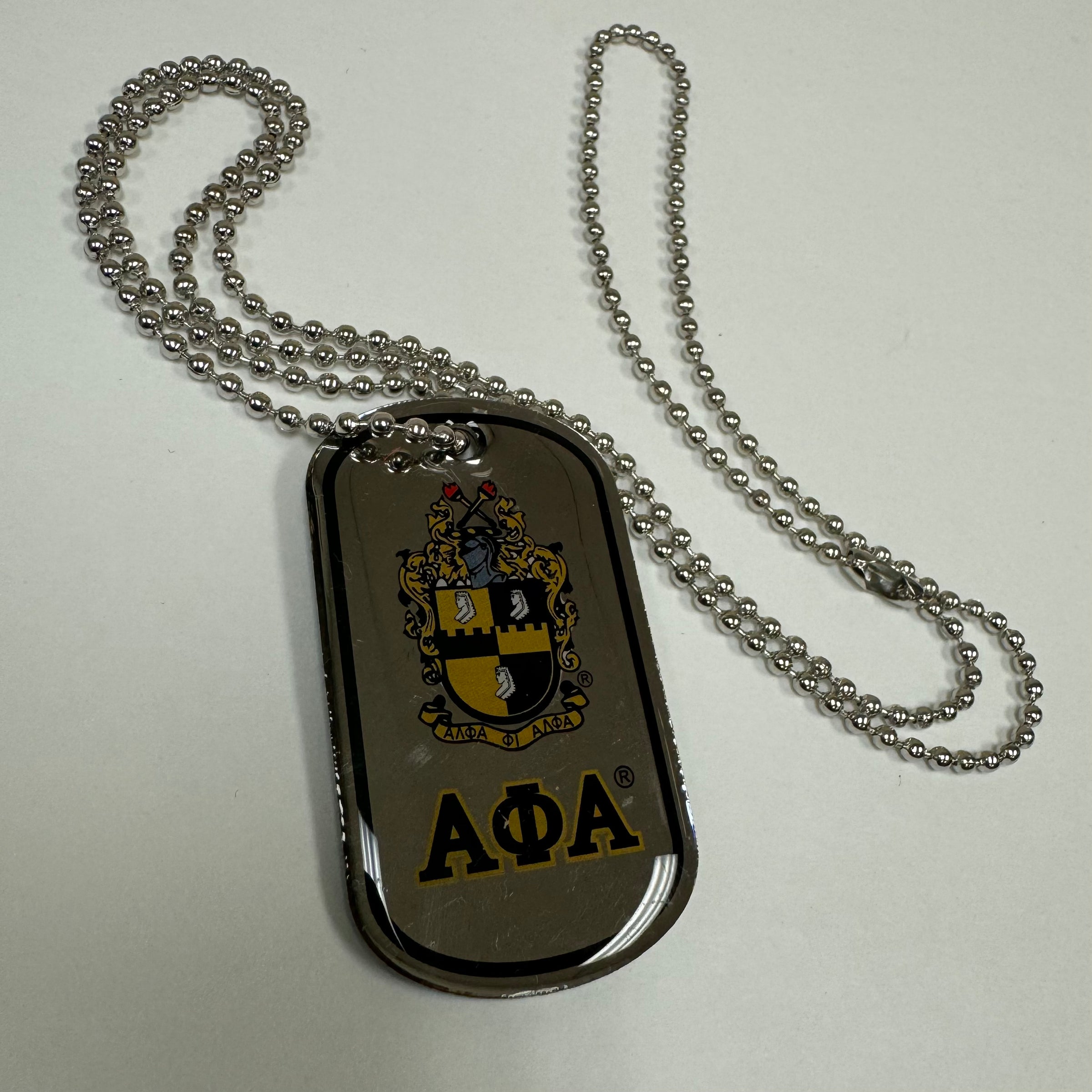 Alpha Reversible Dog Tag Necklace