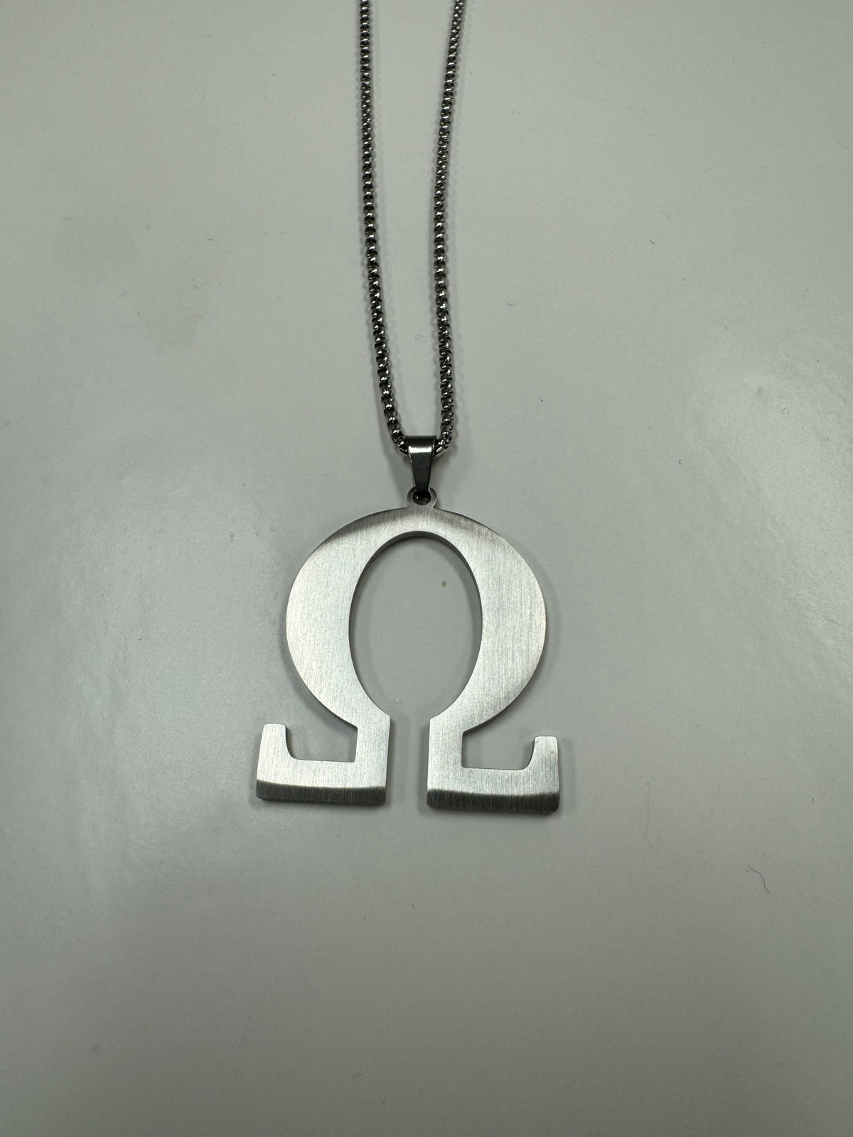 Omega Omega Stainless Pendant Necklace
