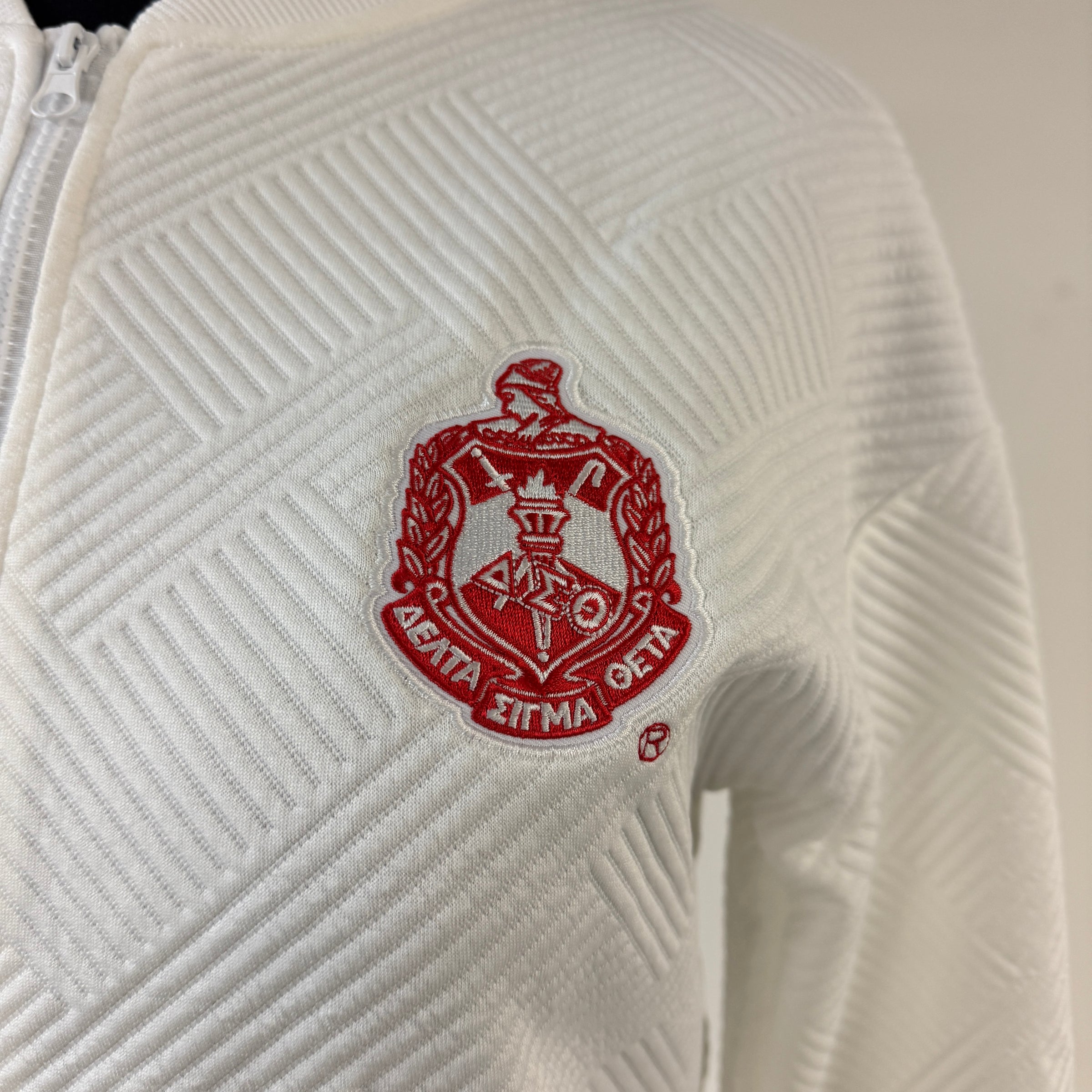 Delta White Quilted Zip Jacket - New
