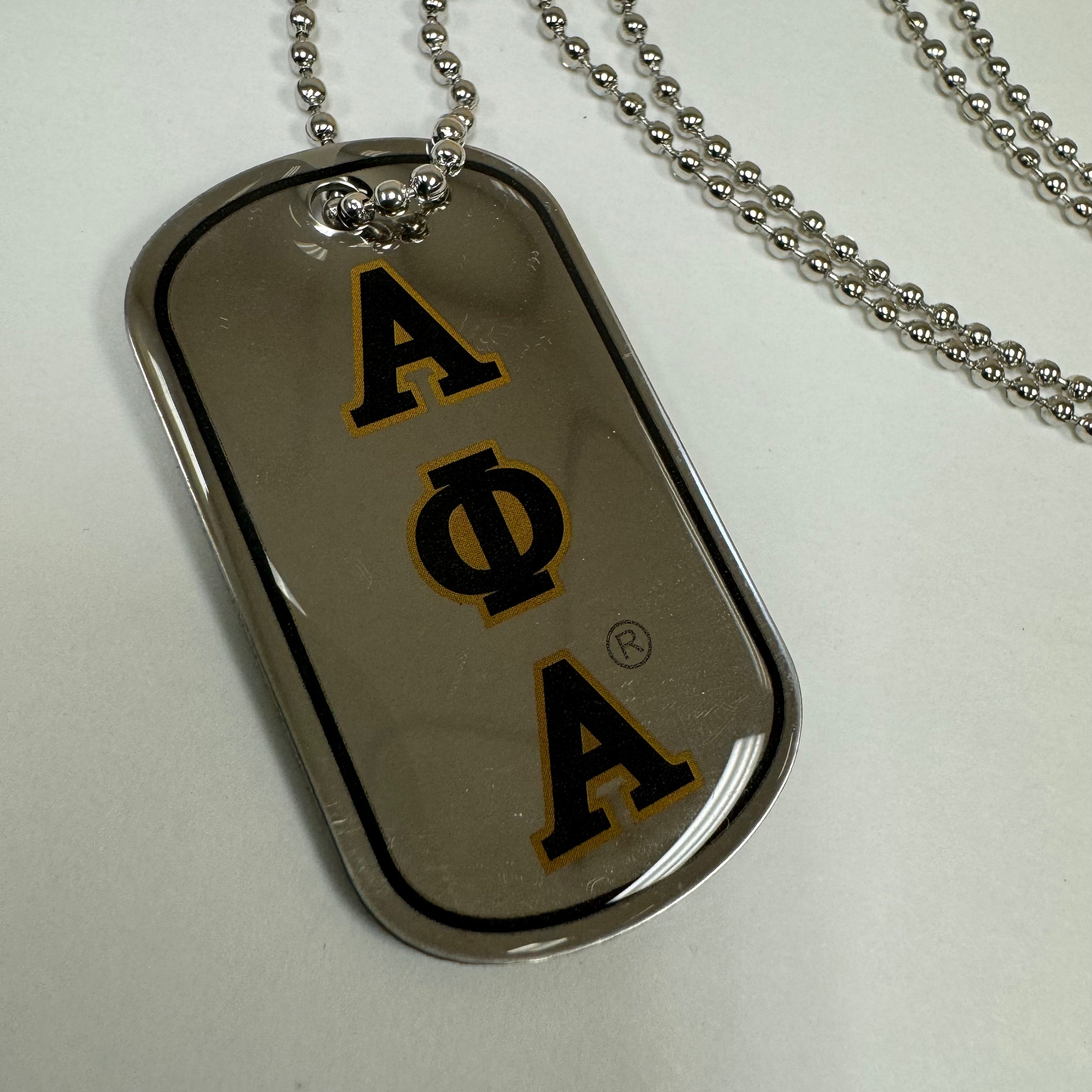Alpha Reversible Dog Tag Necklace