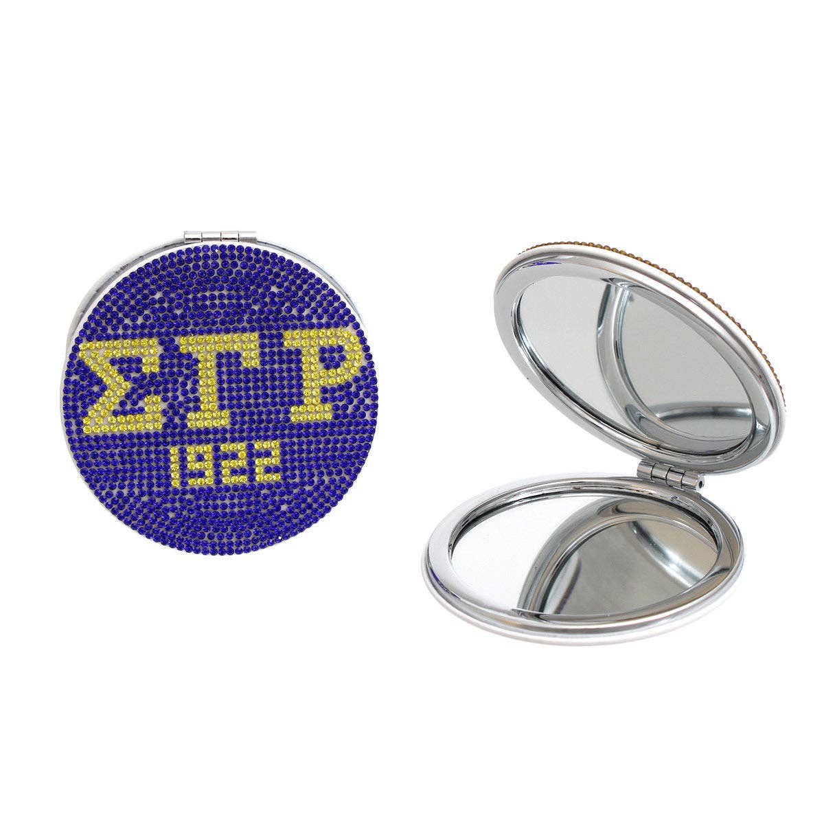 SGRho Blue and Gold Bling Mirror Compact