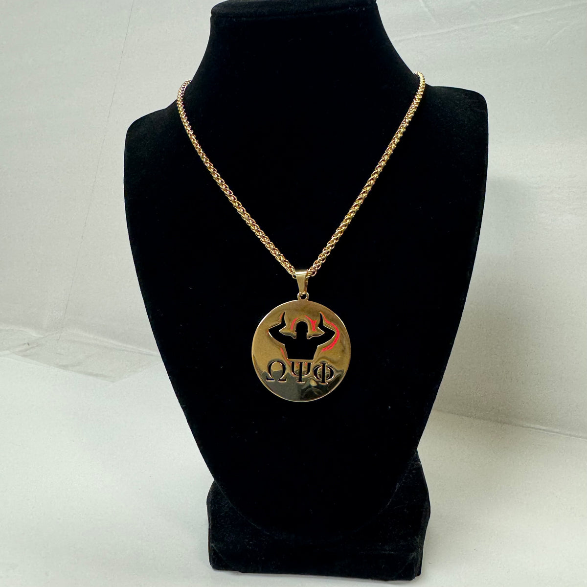 Omega Man Pendant Necklace Gold