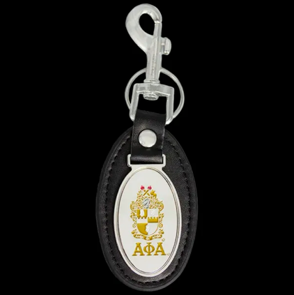 Alpha Leather Fob Key Chain