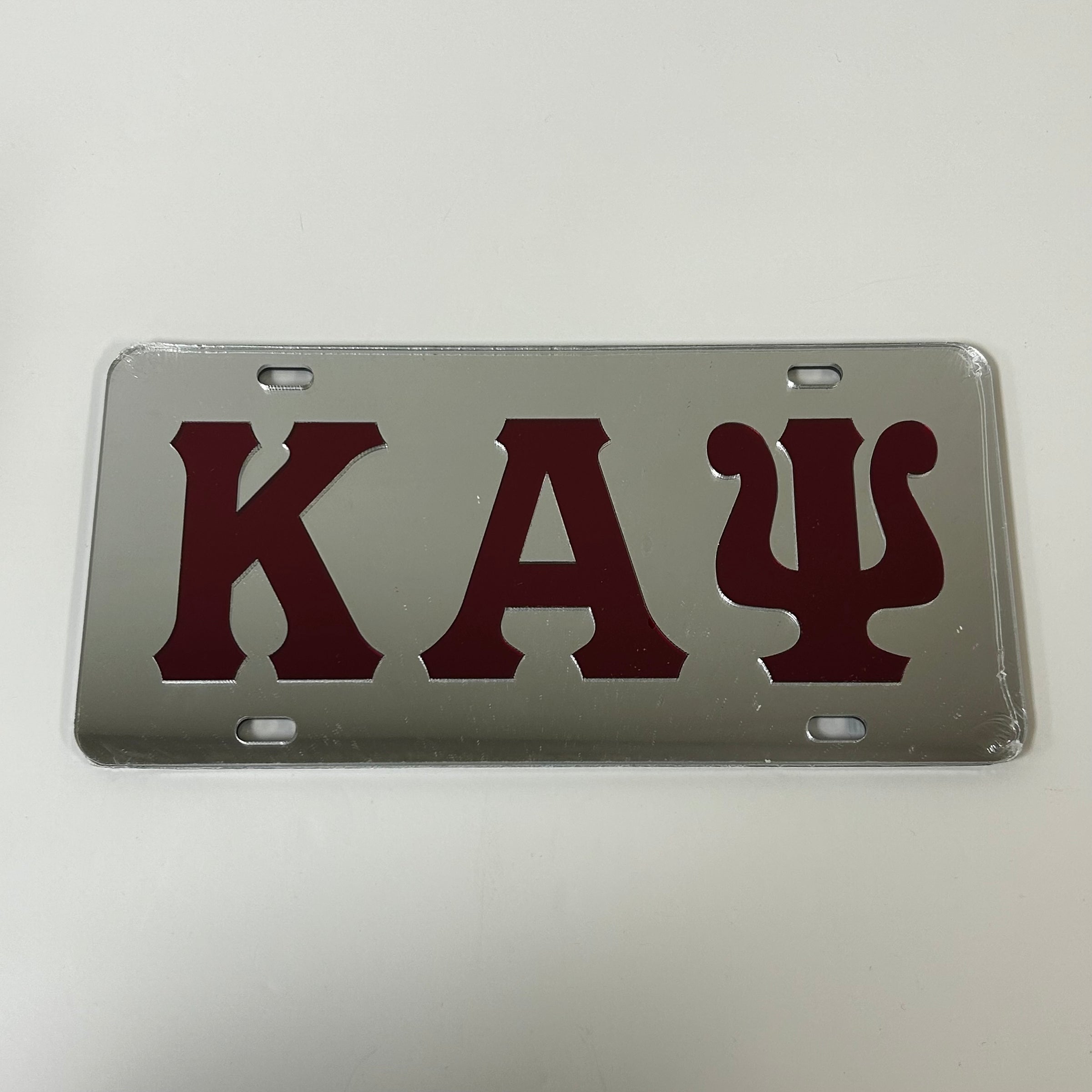 Kappa Letters Auto Front Plate Silver