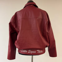 Delta Crimson Cream Faux Leather Jacket
