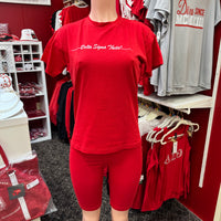 Delta Red T-shirt and Short Set