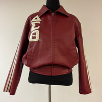 Delta Crimson Cream Faux Leather Jacket