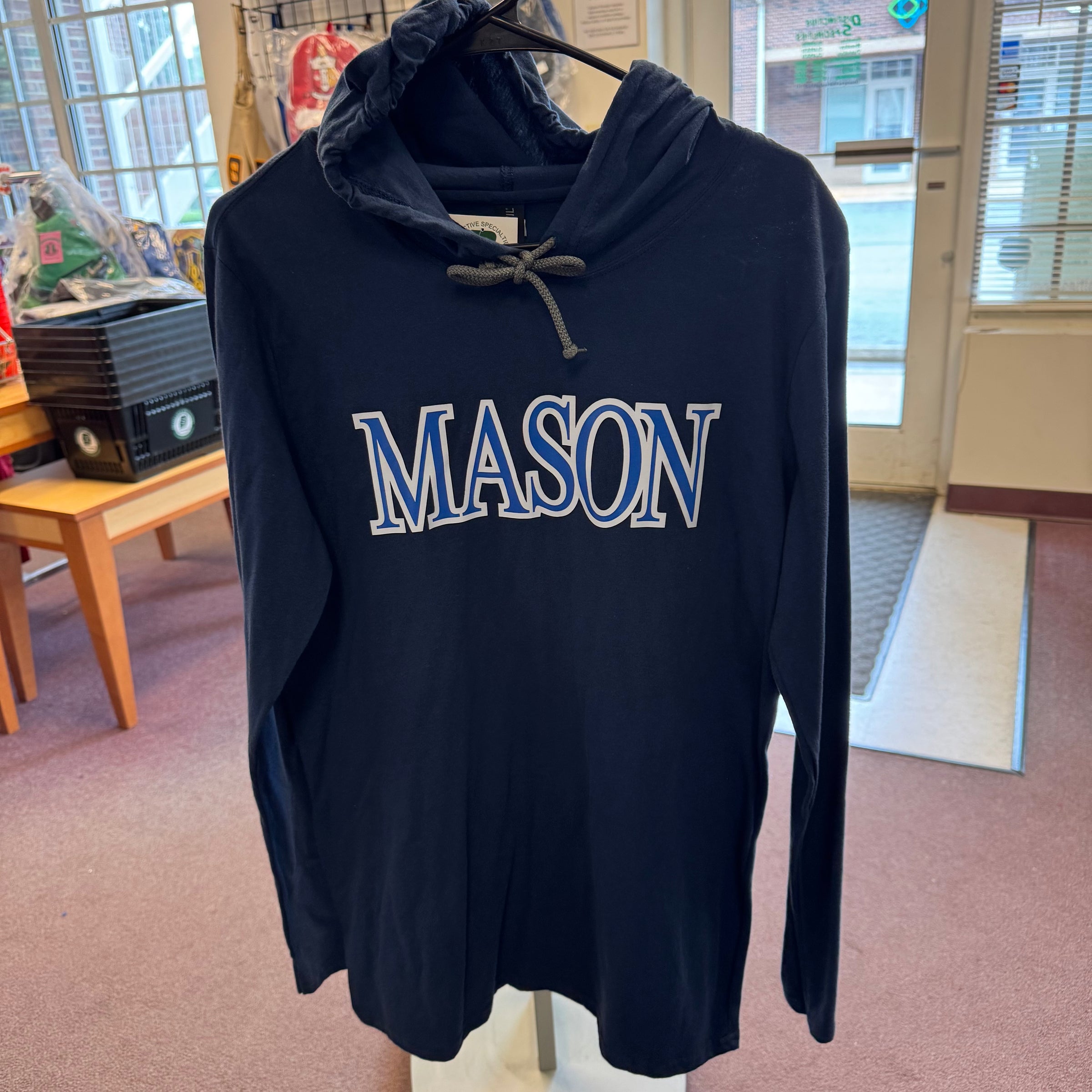 Mason Navy Lightweight Hooded T-shirt MEDIUM