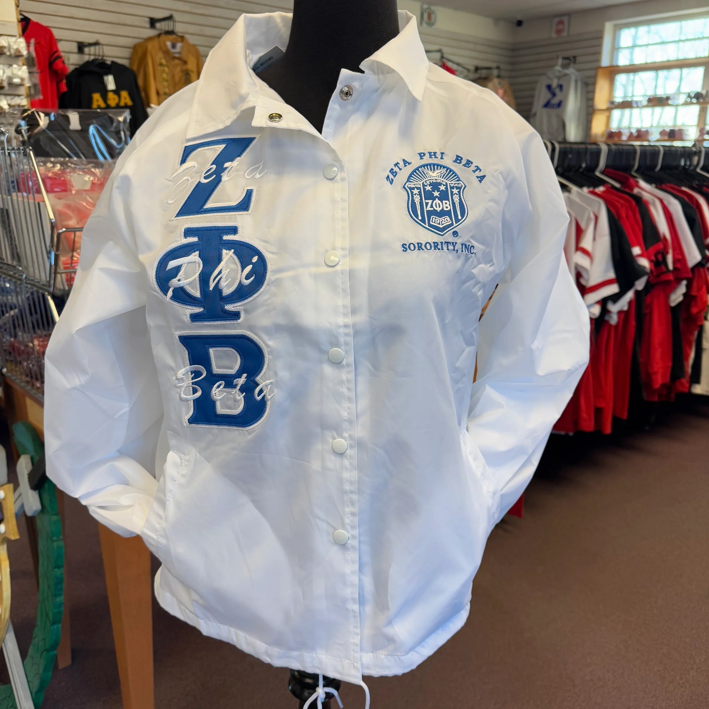 Zeta - White Line Jacket (Customize Labor Only)