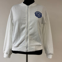 Zeta White Quilted Zip Jacket - New