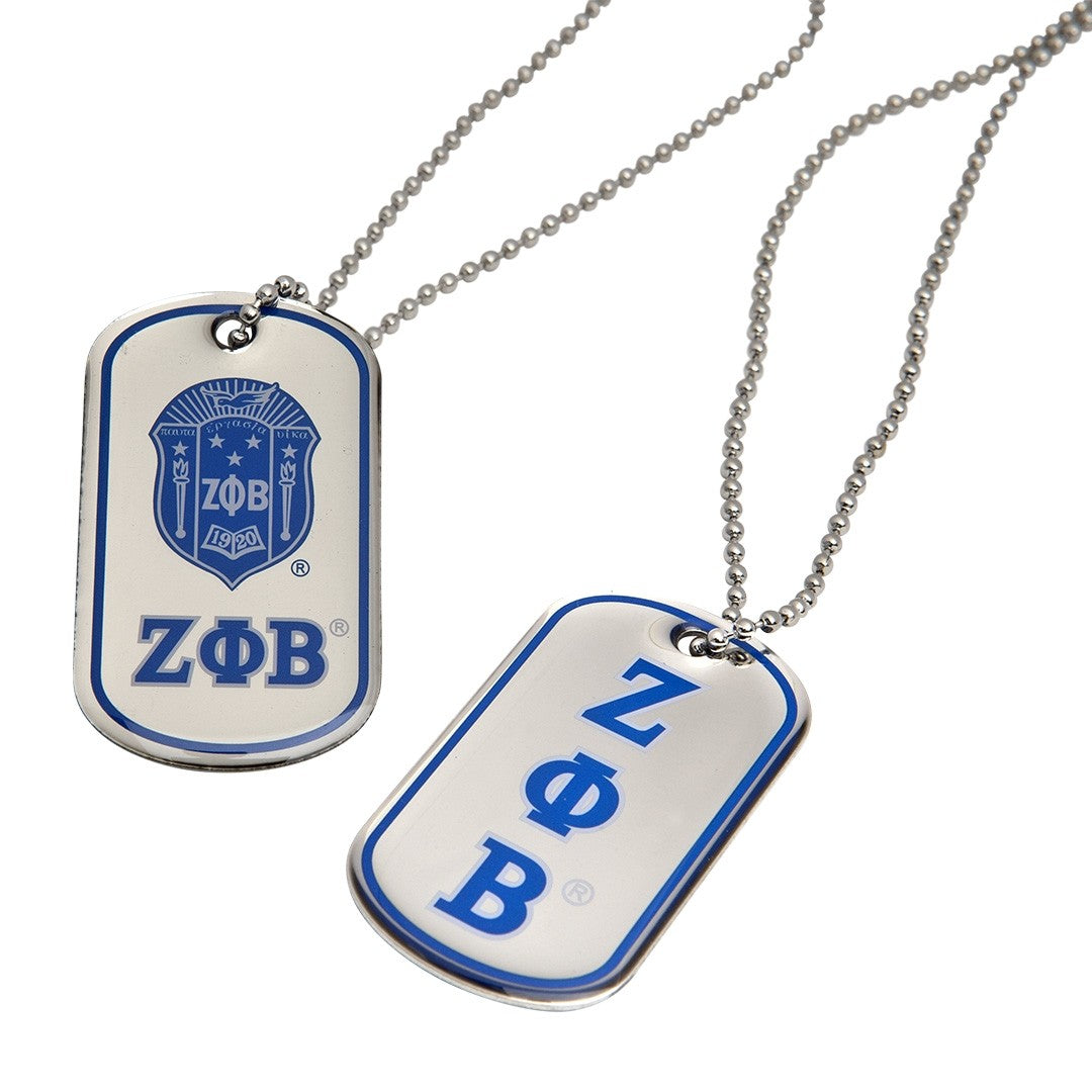Zeta Reversible Dog Tag Necklace