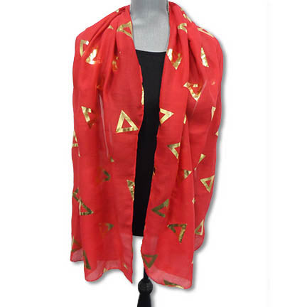 Delta Gauze Scarf with Foil Applique