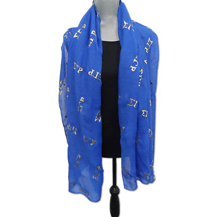SGRho Gauze Scarf with Foil Applique
