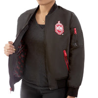 Delta Satin Bomber Jacket