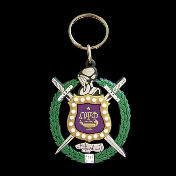Omega Shield PVC Key Chain