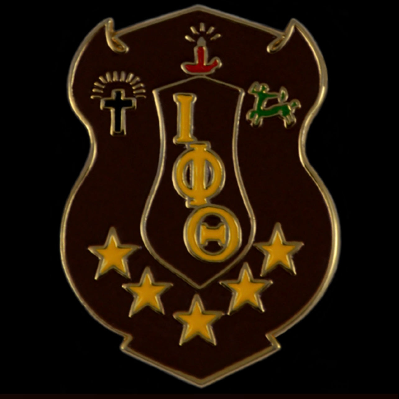 Iota Cuff Links Shield with Letters