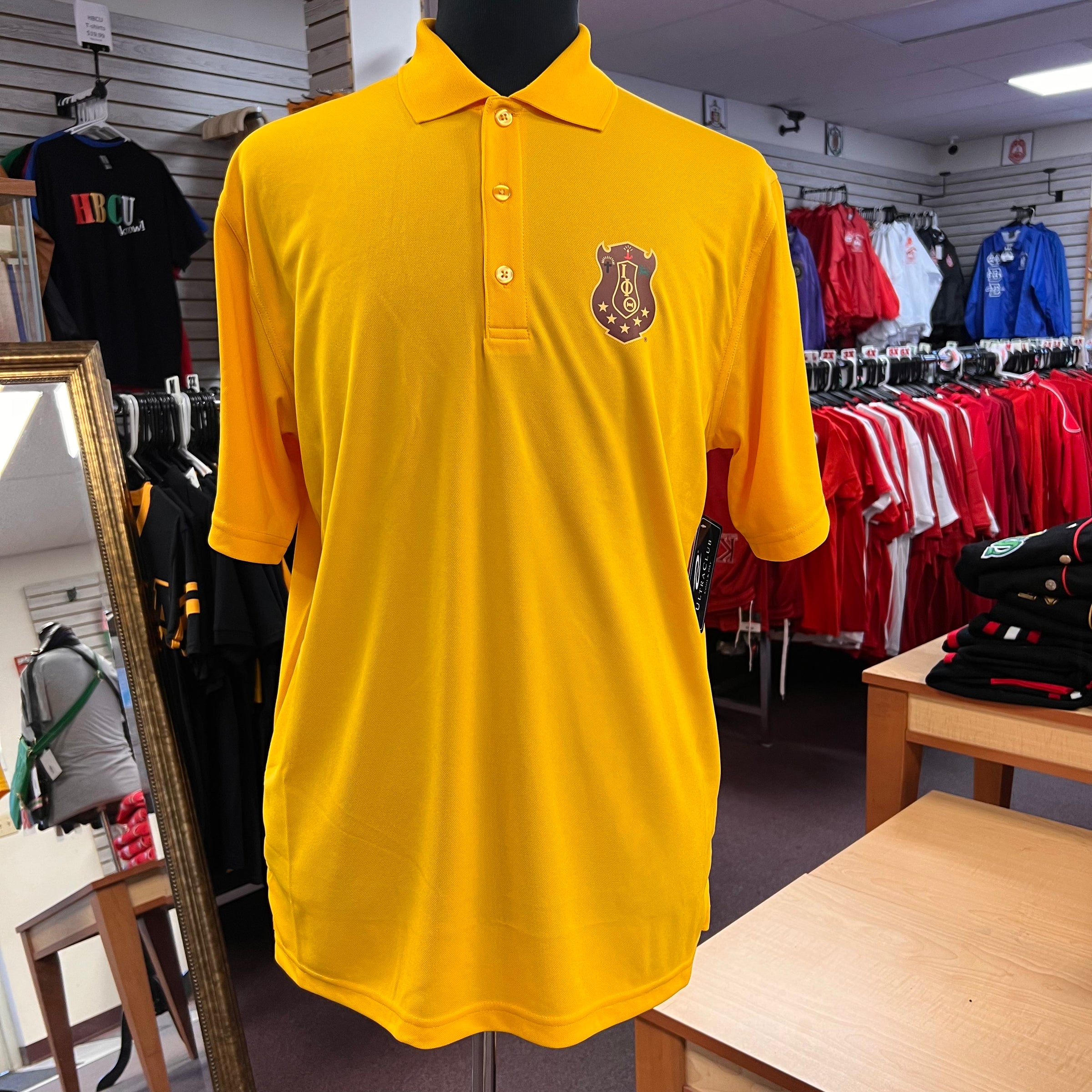Iota Cool & Dry Mesh Polo Gold