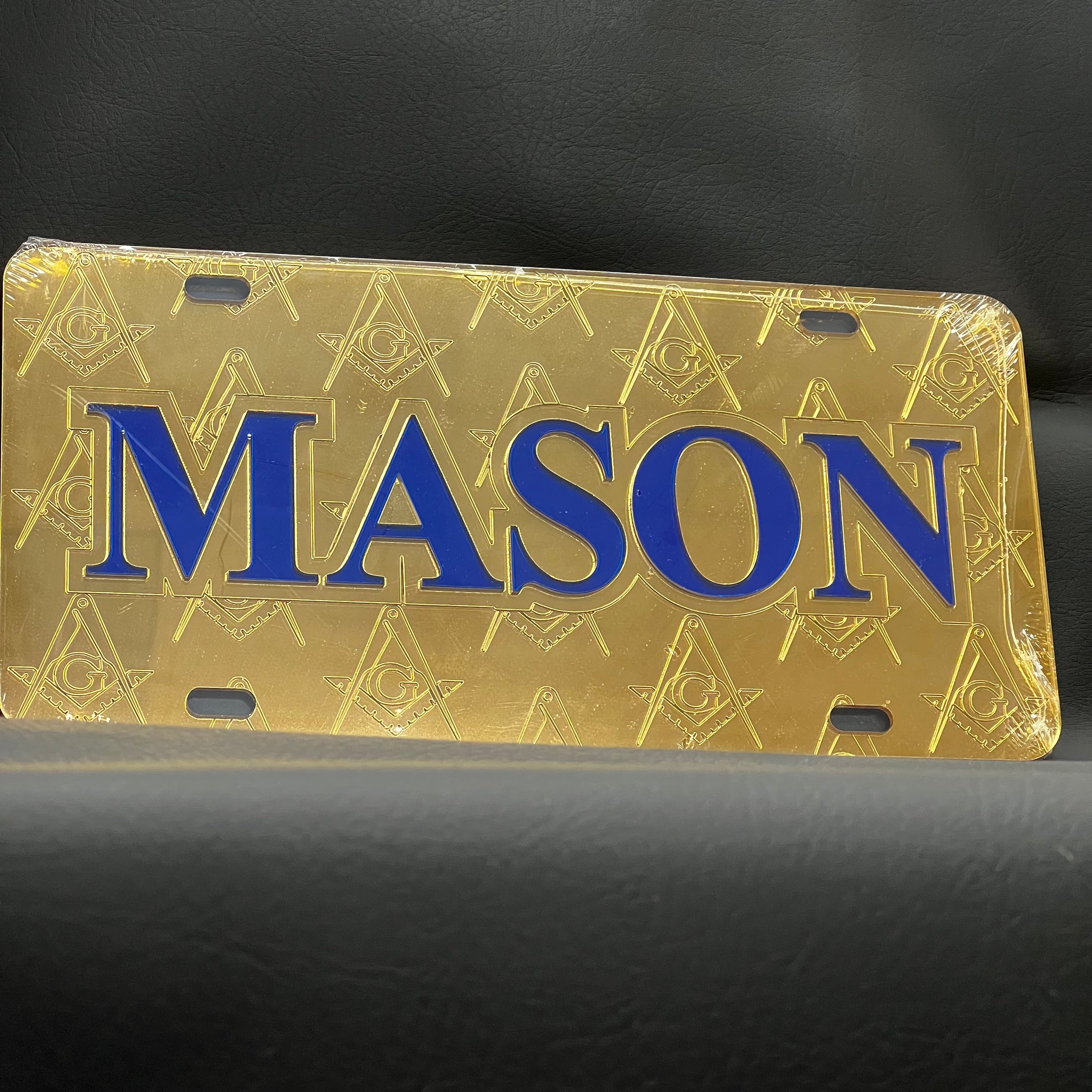 Mason Auto Plate Front Gold