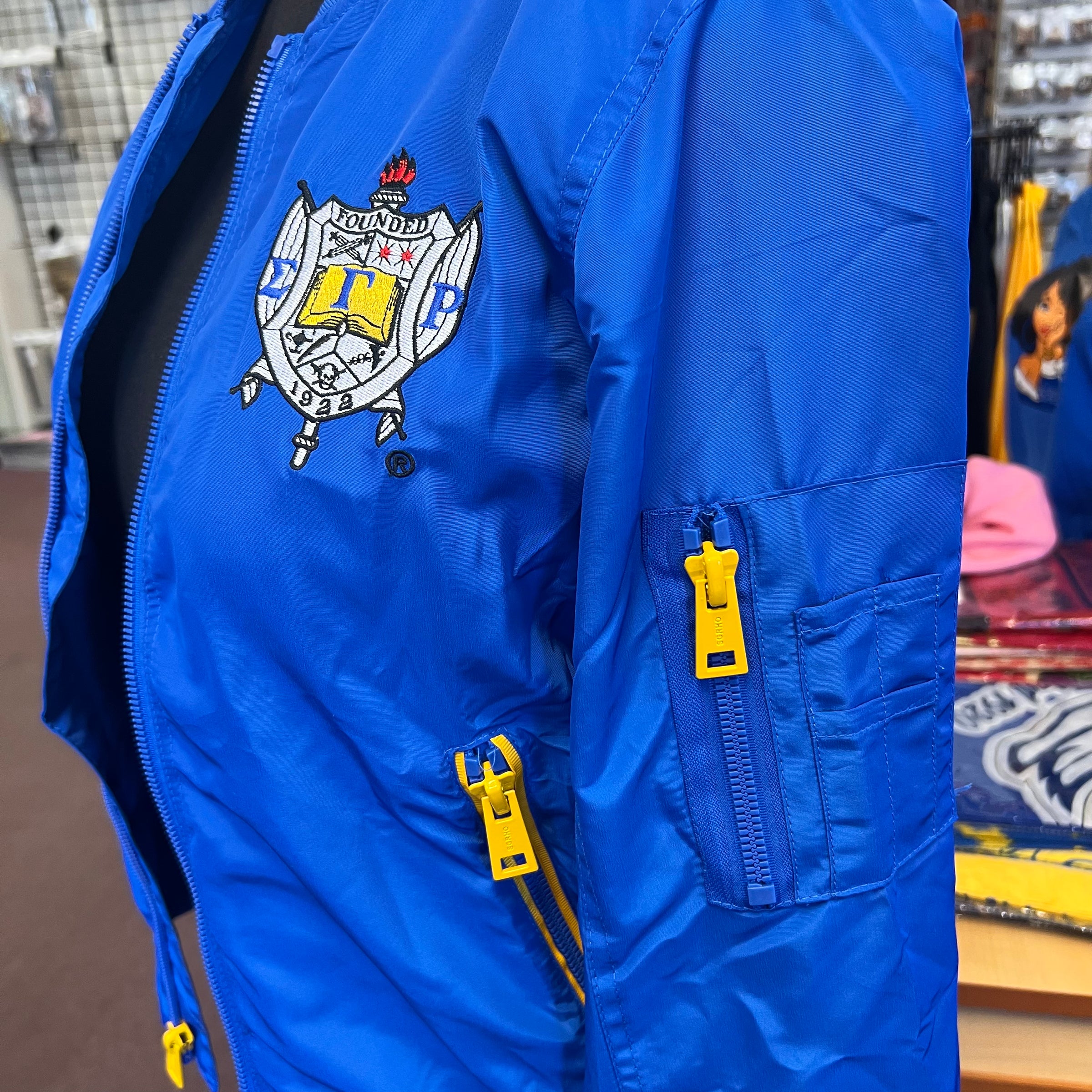 SGRho Satin Bomber Jacket