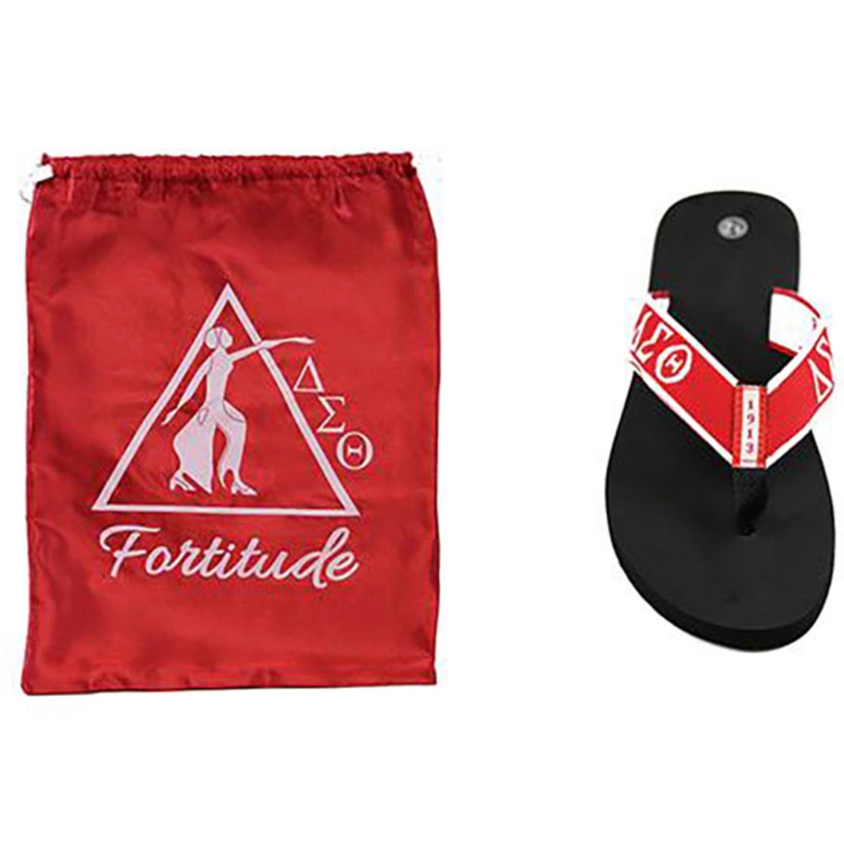 Delta Flip Flops with Satin Shoe Bag