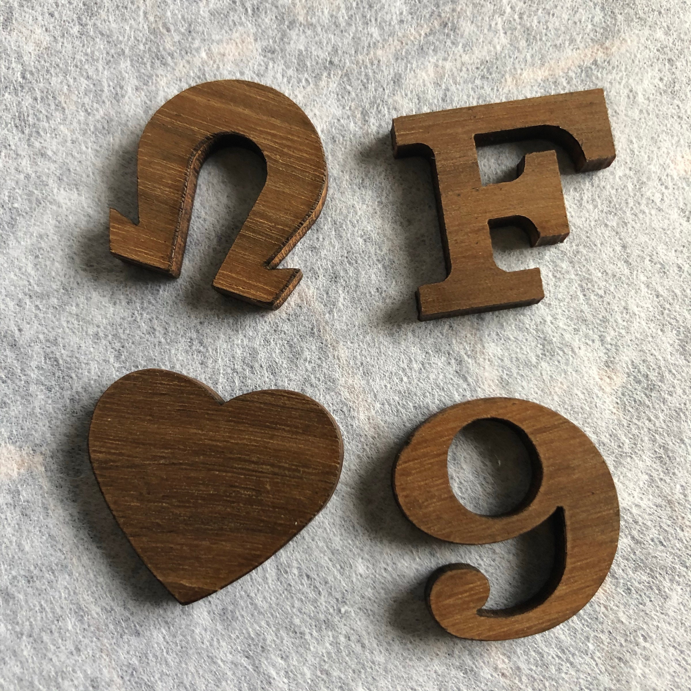 Wood Peel & Stick 1 inch Greek & ABCs