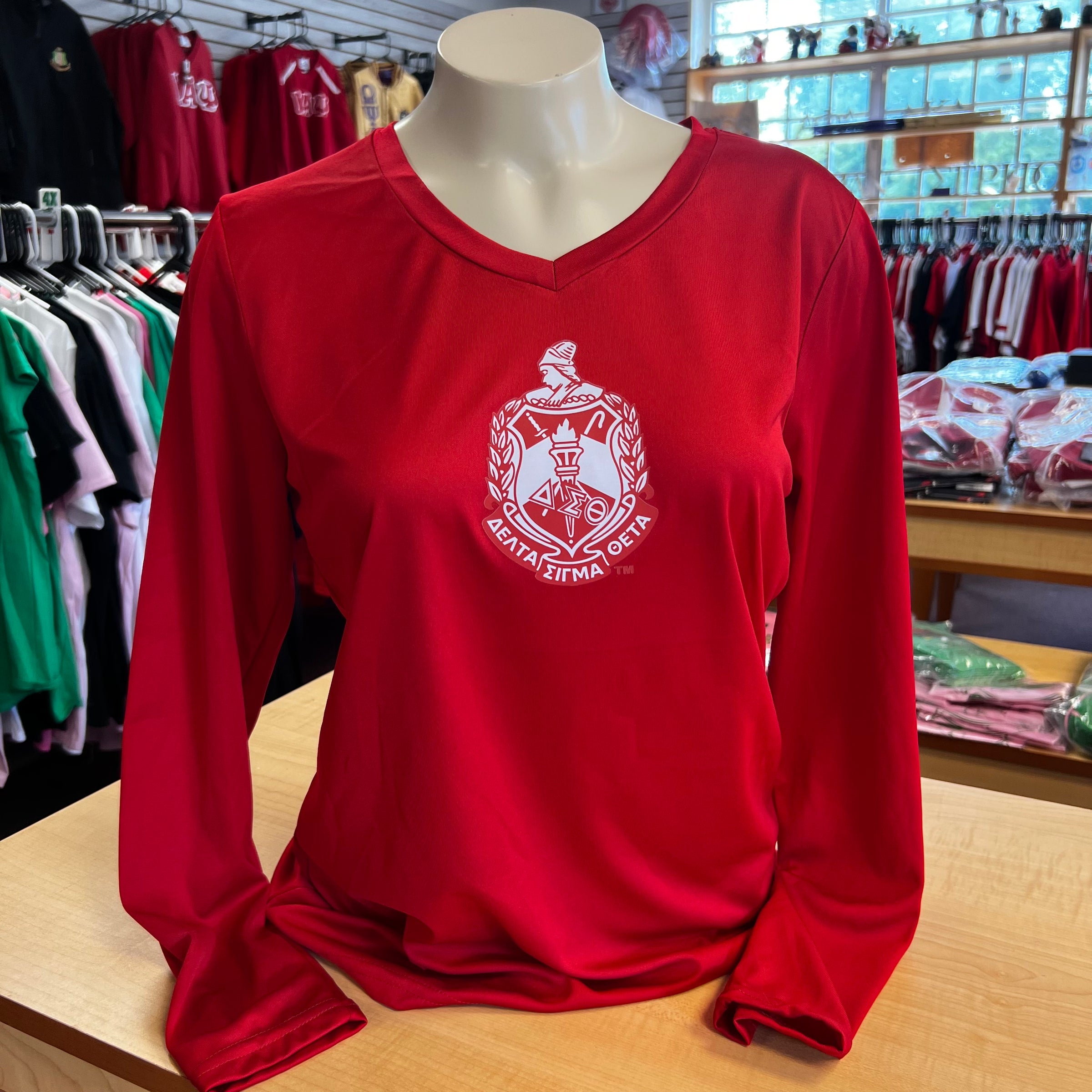 Delta Shield V-neck Red