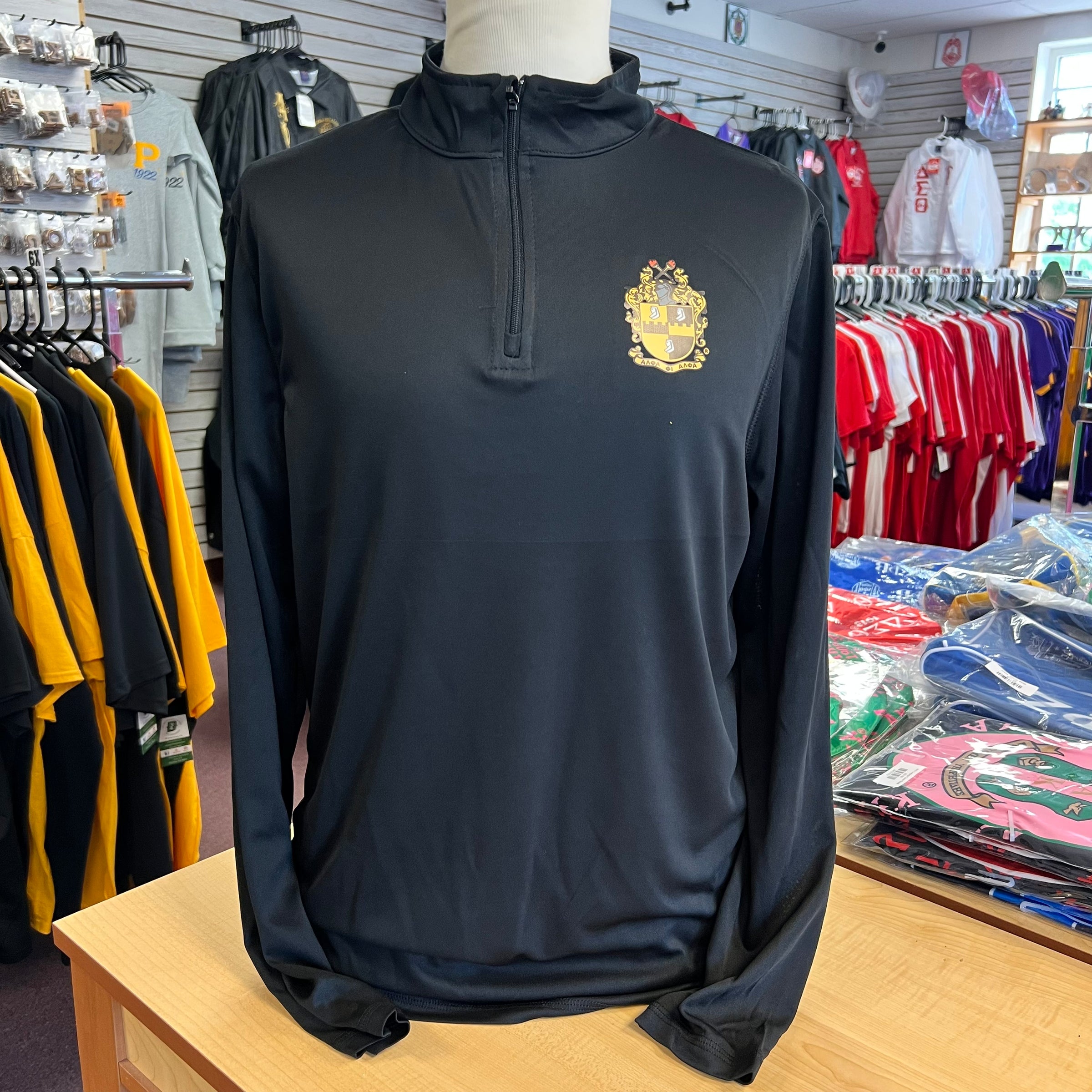 Alpha Zip Pullover Black