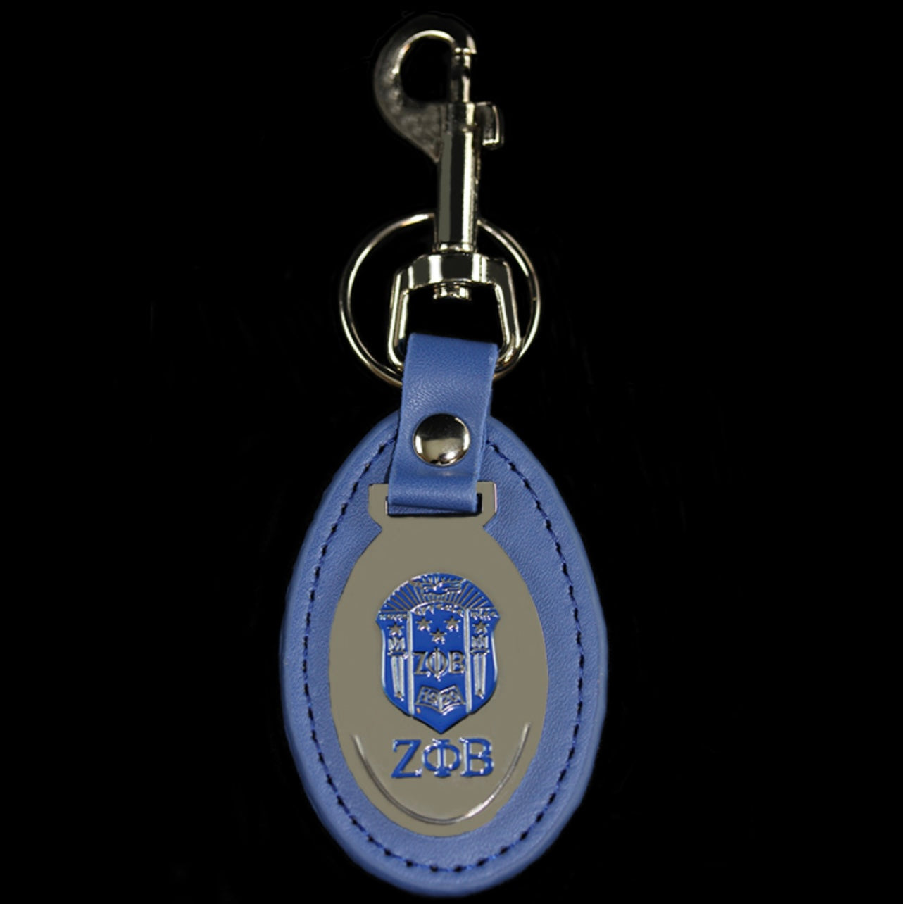 Zeta Key Chain Leather Fob