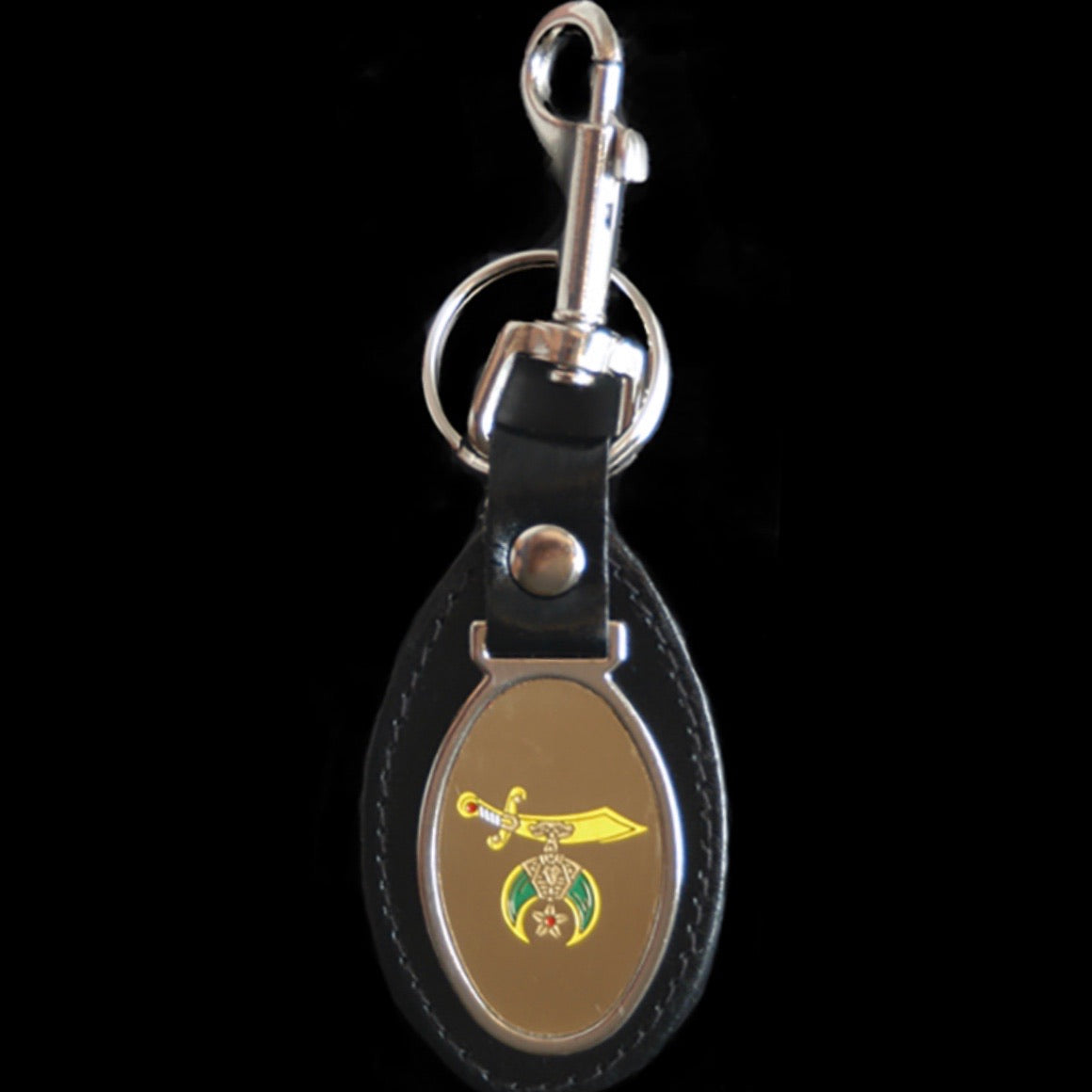 Shriner Leather Fob Key Chain