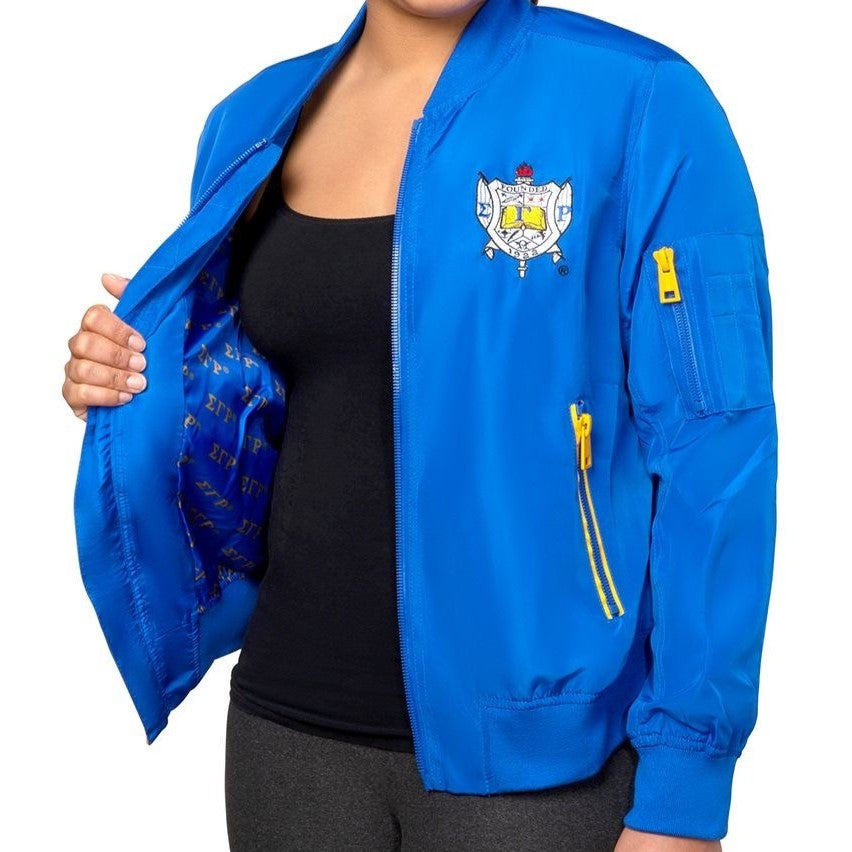 SGRho Satin Bomber Jacket