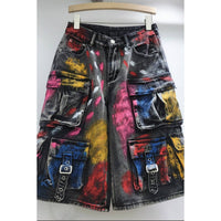 Multi Color Painted Cargo Pants