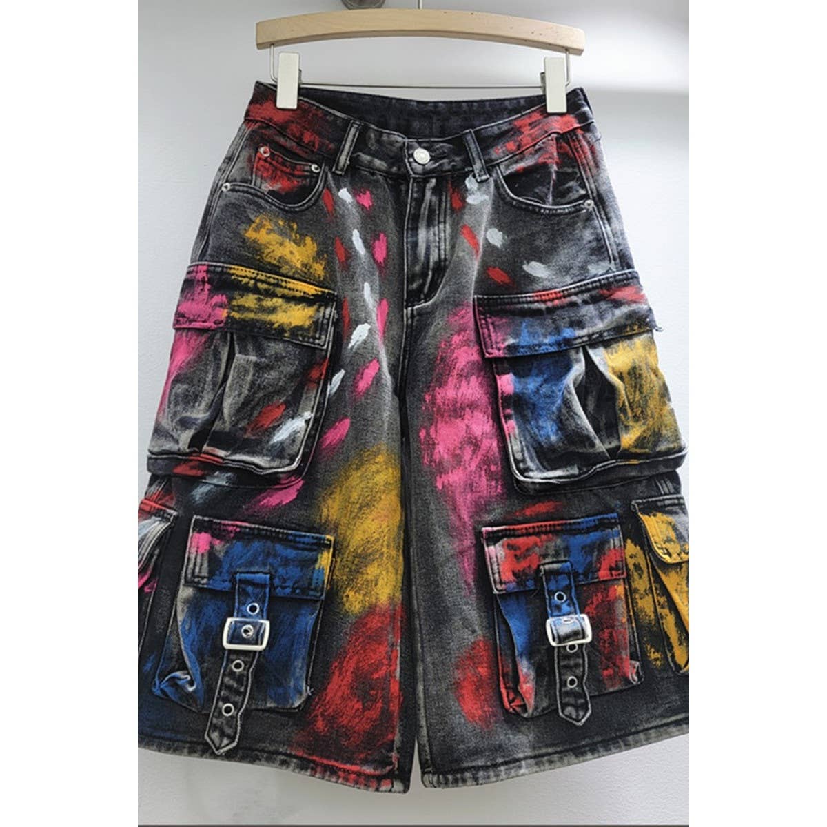 Multi Color Painted Cargo Pants