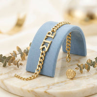 SGRho Gold Chain Greek Letter Bracelet