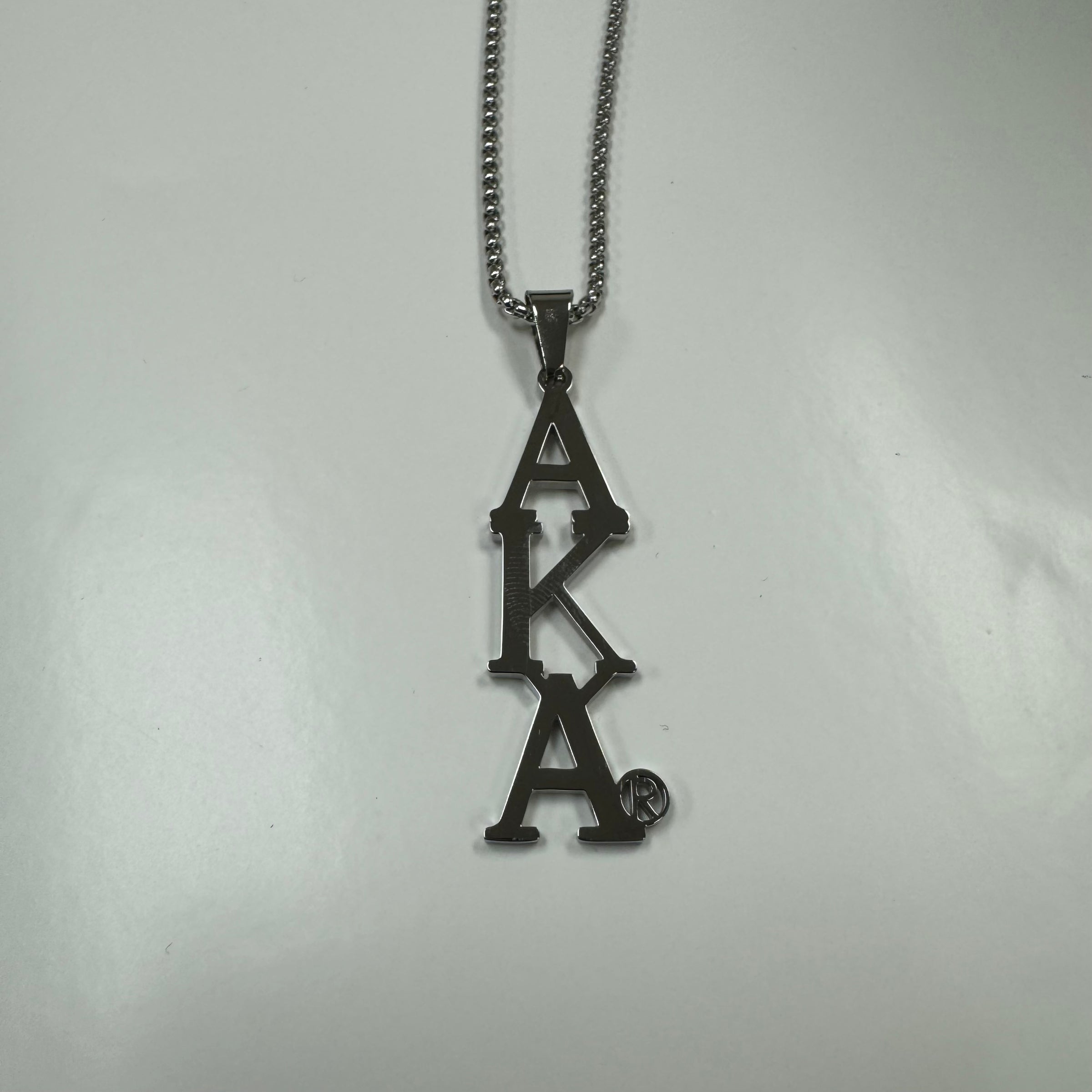 AKA Letters Pendant Necklace Stainless Steel