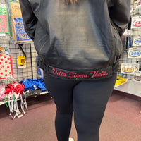 Delta Strip Sleeves Faux Leather Jacket Black