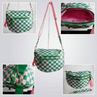 AKA Inspired Checkered Crossbody