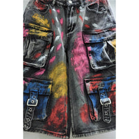 Multi Color Painted Cargo Pants