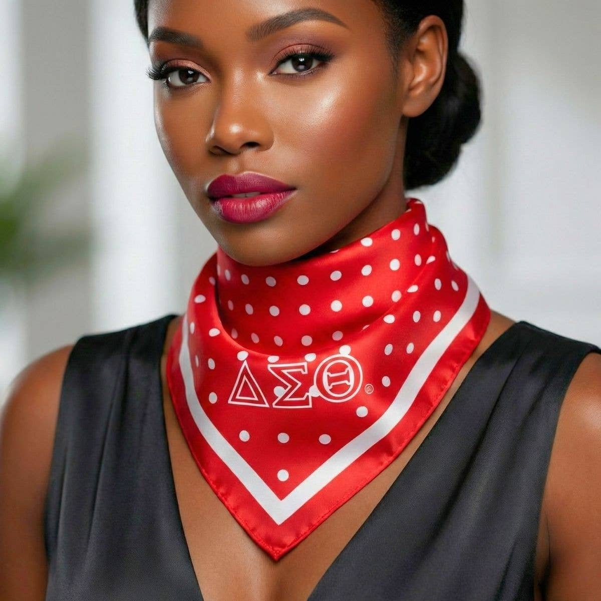 Delta Polka Dot Square Sorority Scarf