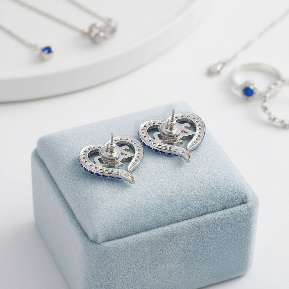 Zeta Heart Bling Earrings