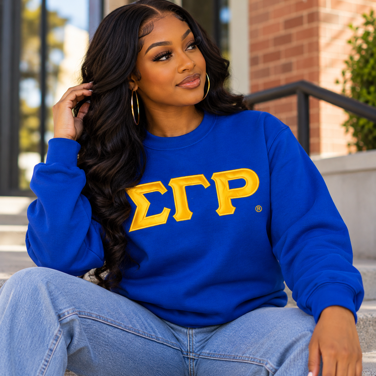 SGRho Letters Sweatshirt Blue