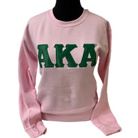 AKA Letters Sweatshirt Pink