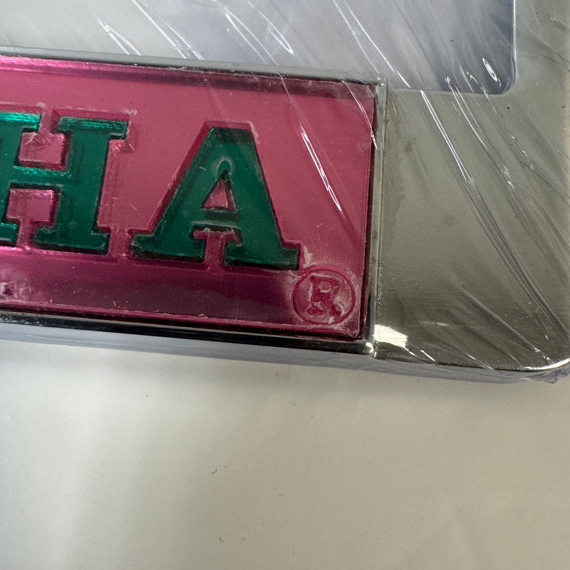 AKA Auto Frame Pink with Green Year