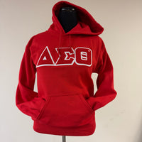 Delta Chenille Letters Hoodie Red