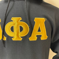 Alpha Hoodie Gold Letters