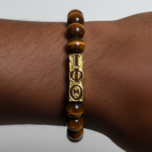 SL Iota Tiger Eye Bead Bracelet