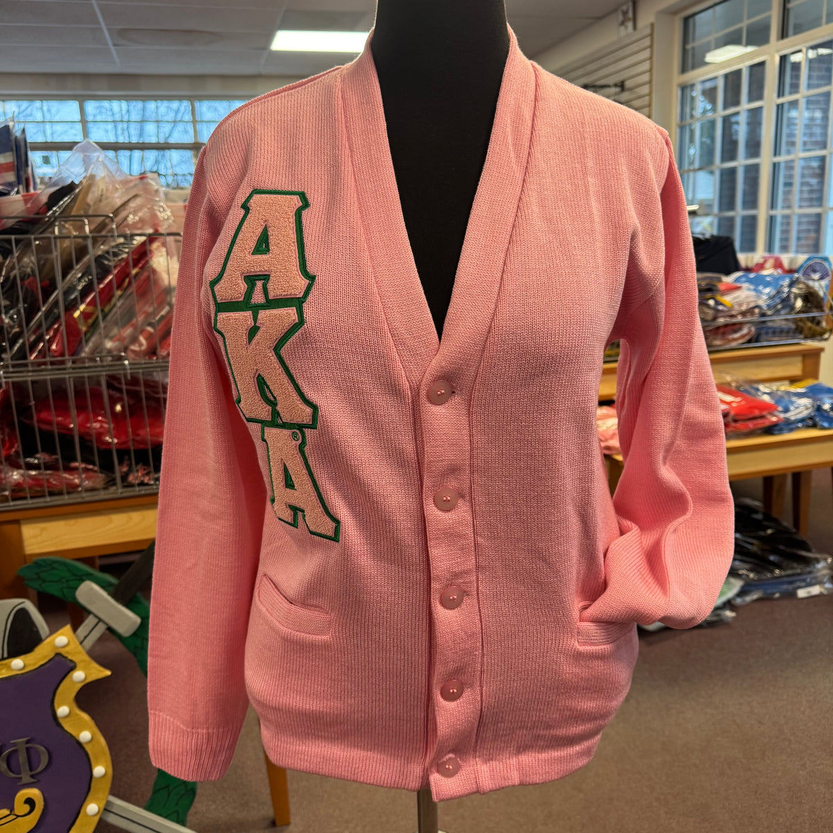 AKA Varsity Cardigan Chenille Letters
