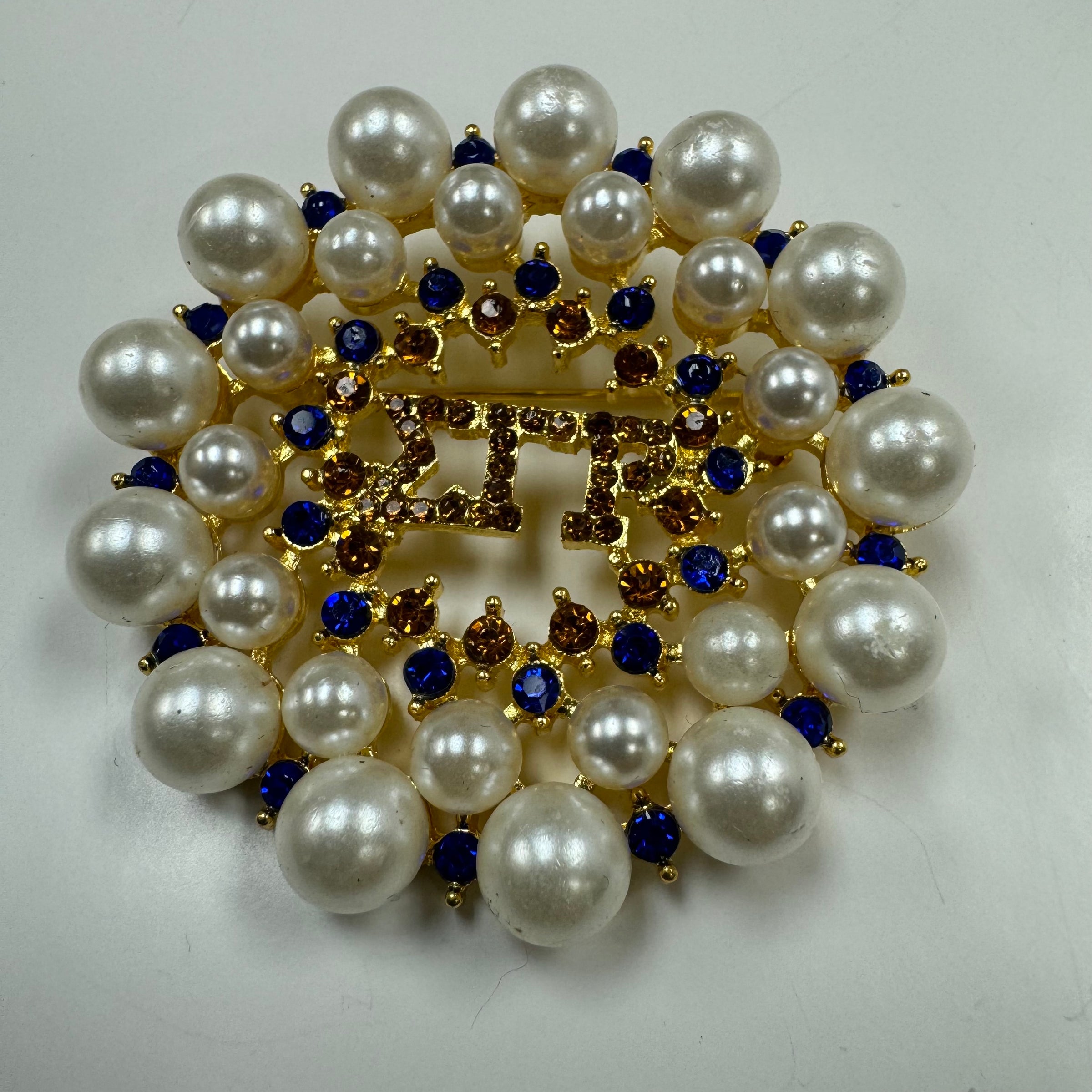 SGRho Circle of Pearls Brooch