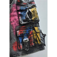 Multi Color Painted Cargo Pants