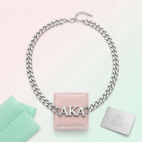 AKA Silver Chain Greek Letter Necklace