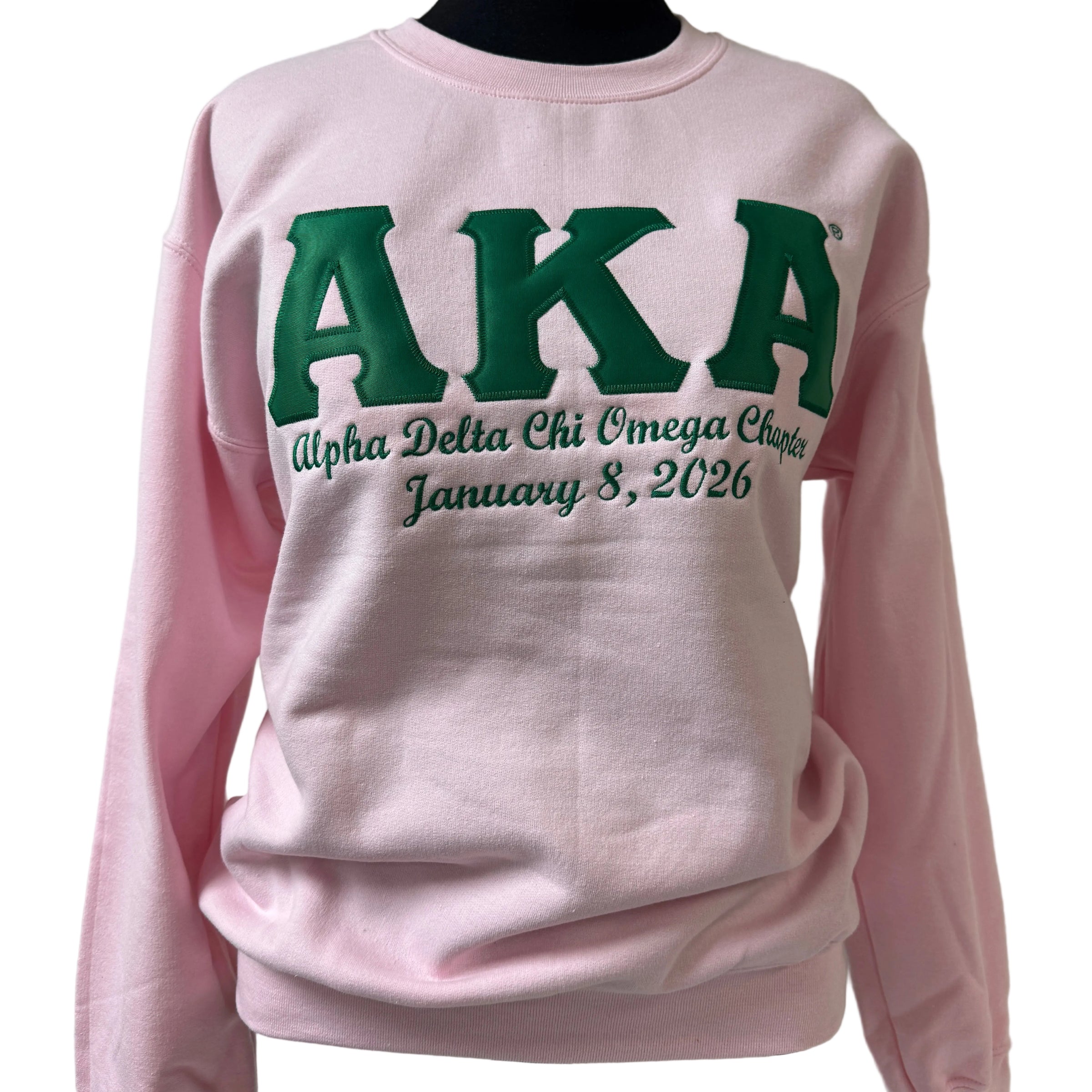AKA - Alpha Delta Chi Omega Chapter Sweatshirt Pink